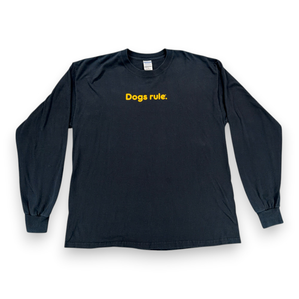 Vintage Dogs Rule Shirt Adult EXTRA LARGE Black Pedigree Pet Food Promo Y2K